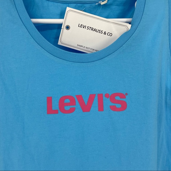 LEVI’S NWT WOMEN’S THE MUSCLE TANK BLUE TANK TOP SMALL - Picture 3 of 6